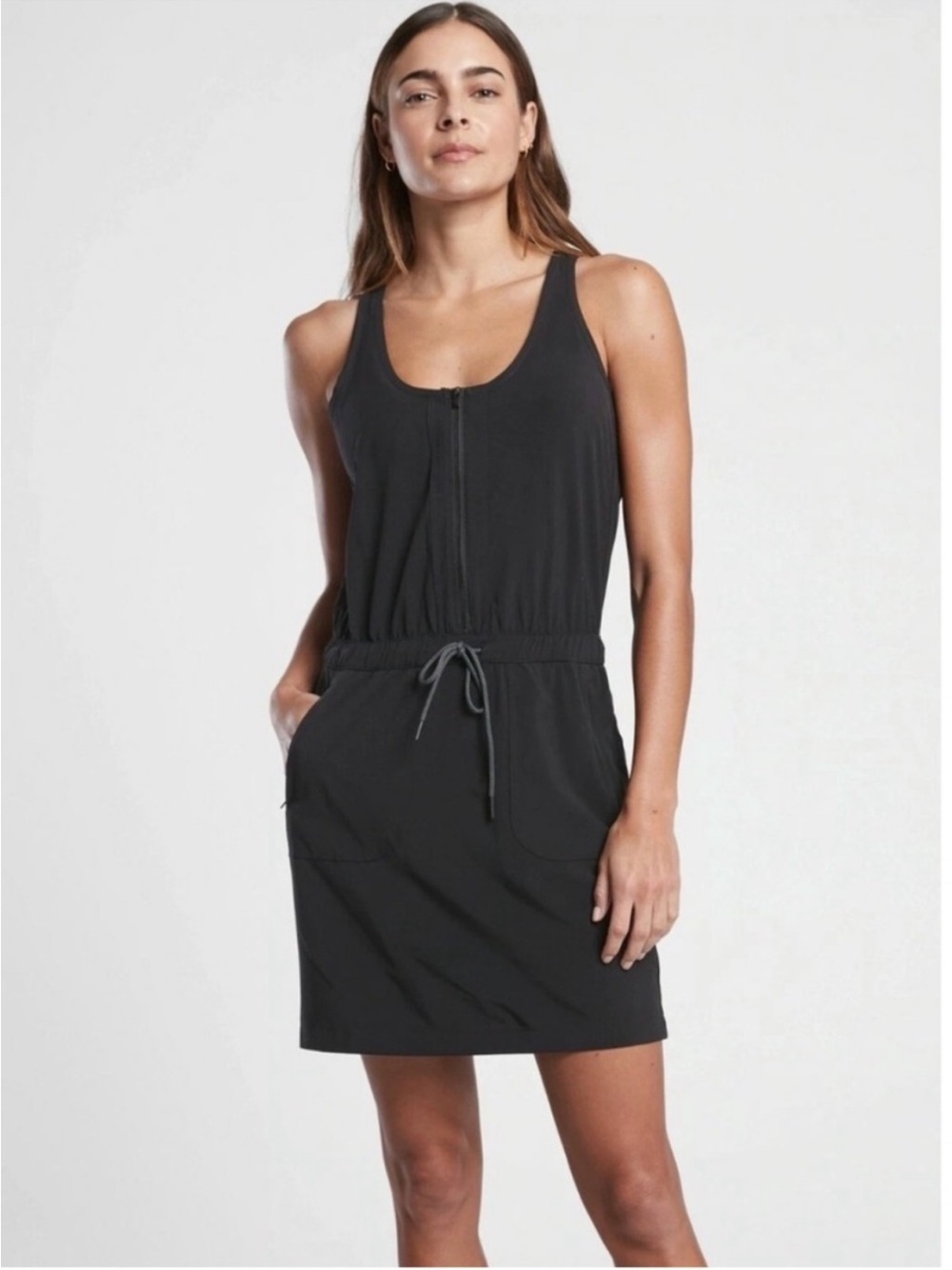 ATHLETA Expedition Dress/Skort with Short Liner, Black, Size 10